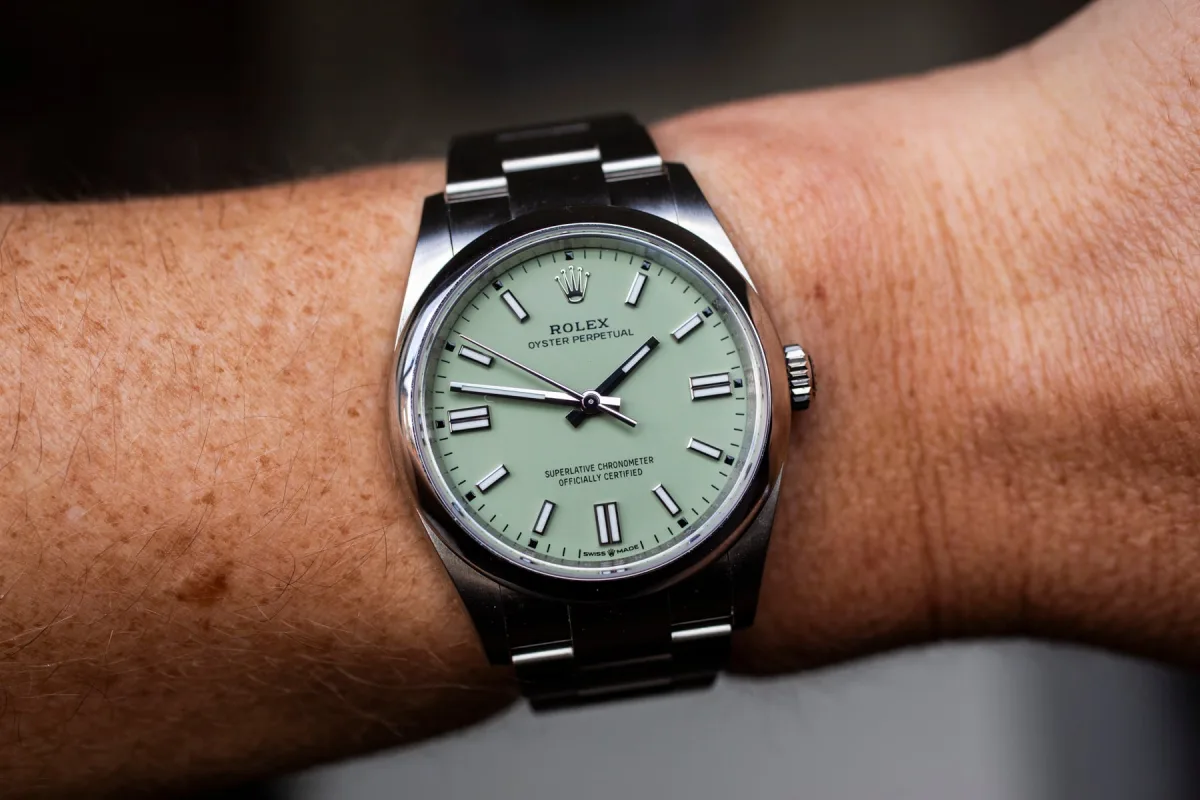 Rolex Oyster Perpetual 36mm with soft blue dial