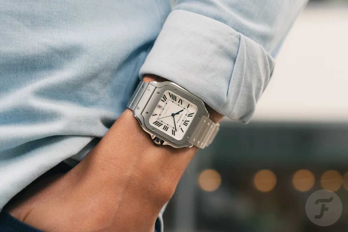 Cartier Santos in various sizes and materials