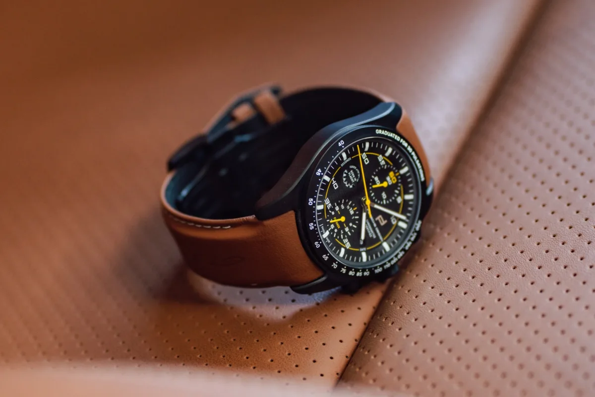 Detail shot of Porsche Design Chronograph 911 GT3 & GT3 Touring