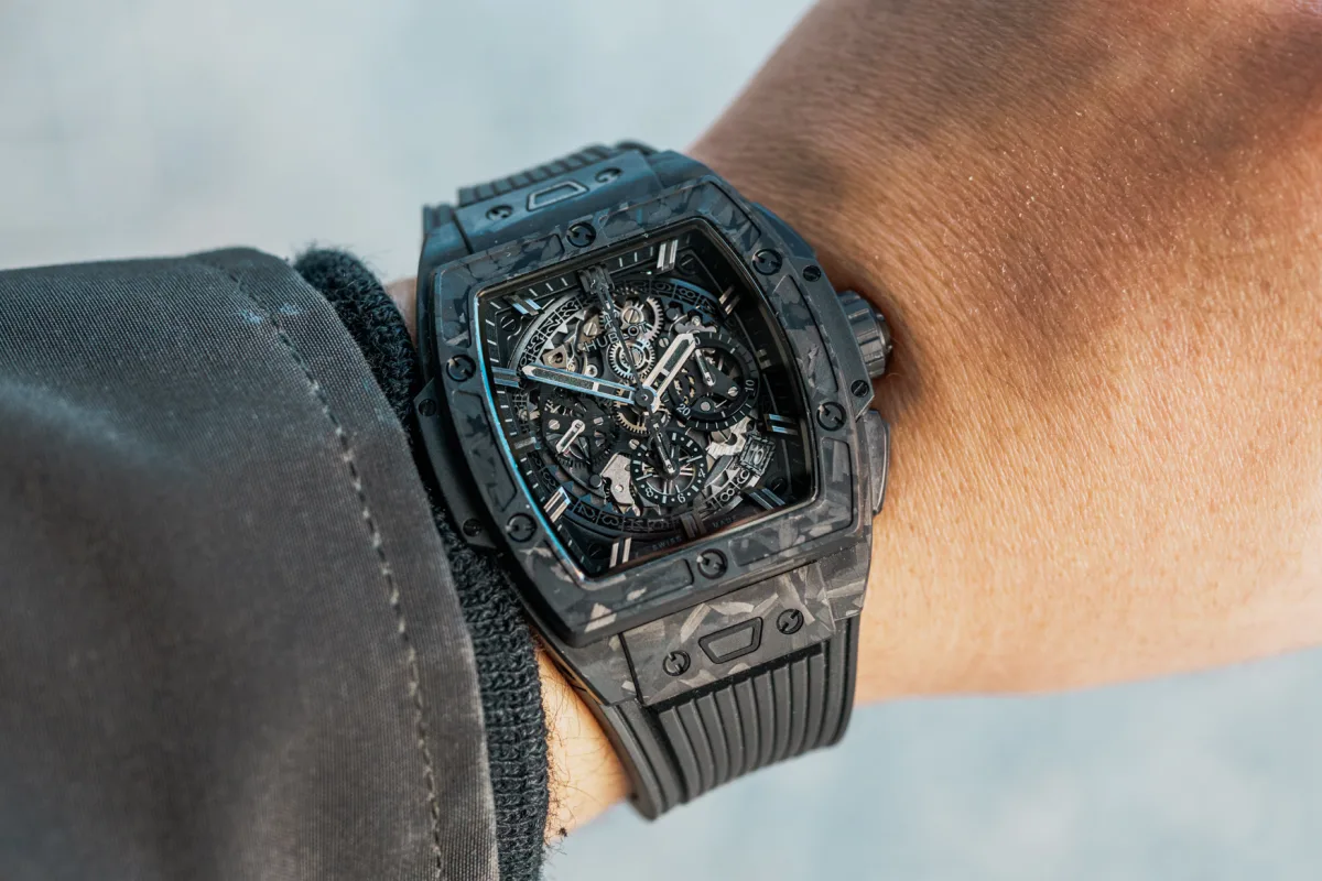 Hublot Spirit of Big Bang Frosted Carbon on new rubber strap