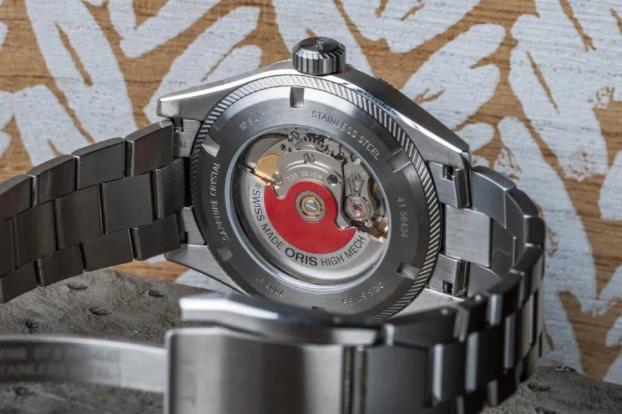 Oris 733-1 movement inside the ProPilot Date