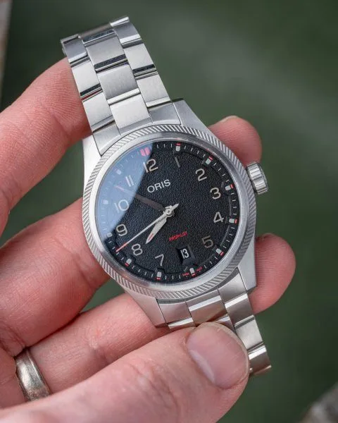 Complete Oris ProPilot Date watch with bracelet