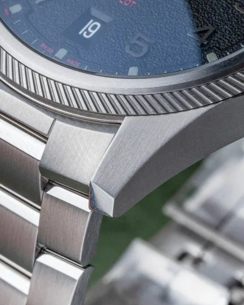 Stainless steel case of Oris ProPilot Date