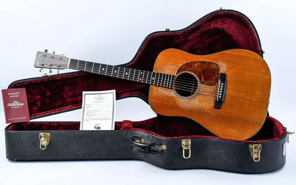 Collection of vintage guitars