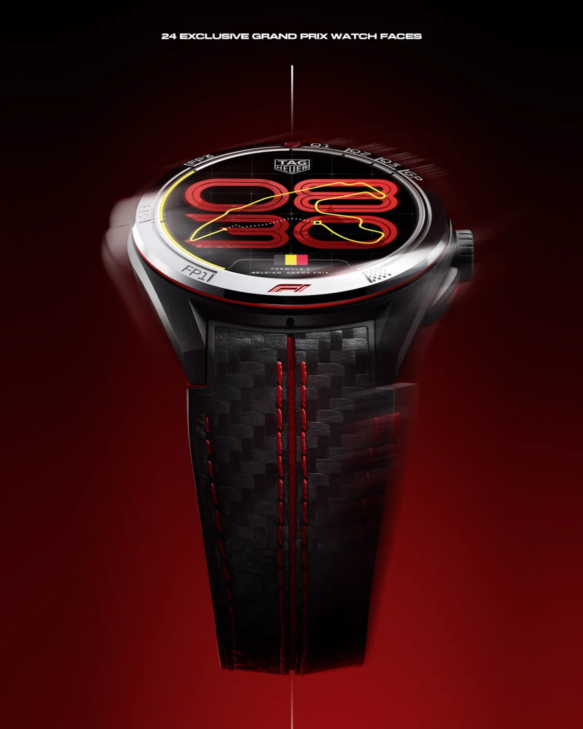 TAG Heuer Connected Calibre E5 watch showcasing Formula 1 design