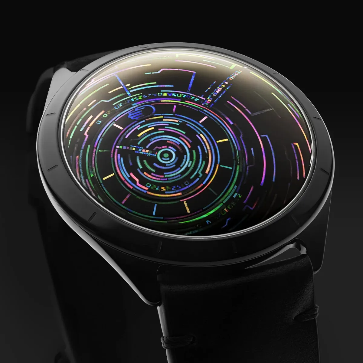 Ressence Type 9 IKE watch with DLC-coated titanium case