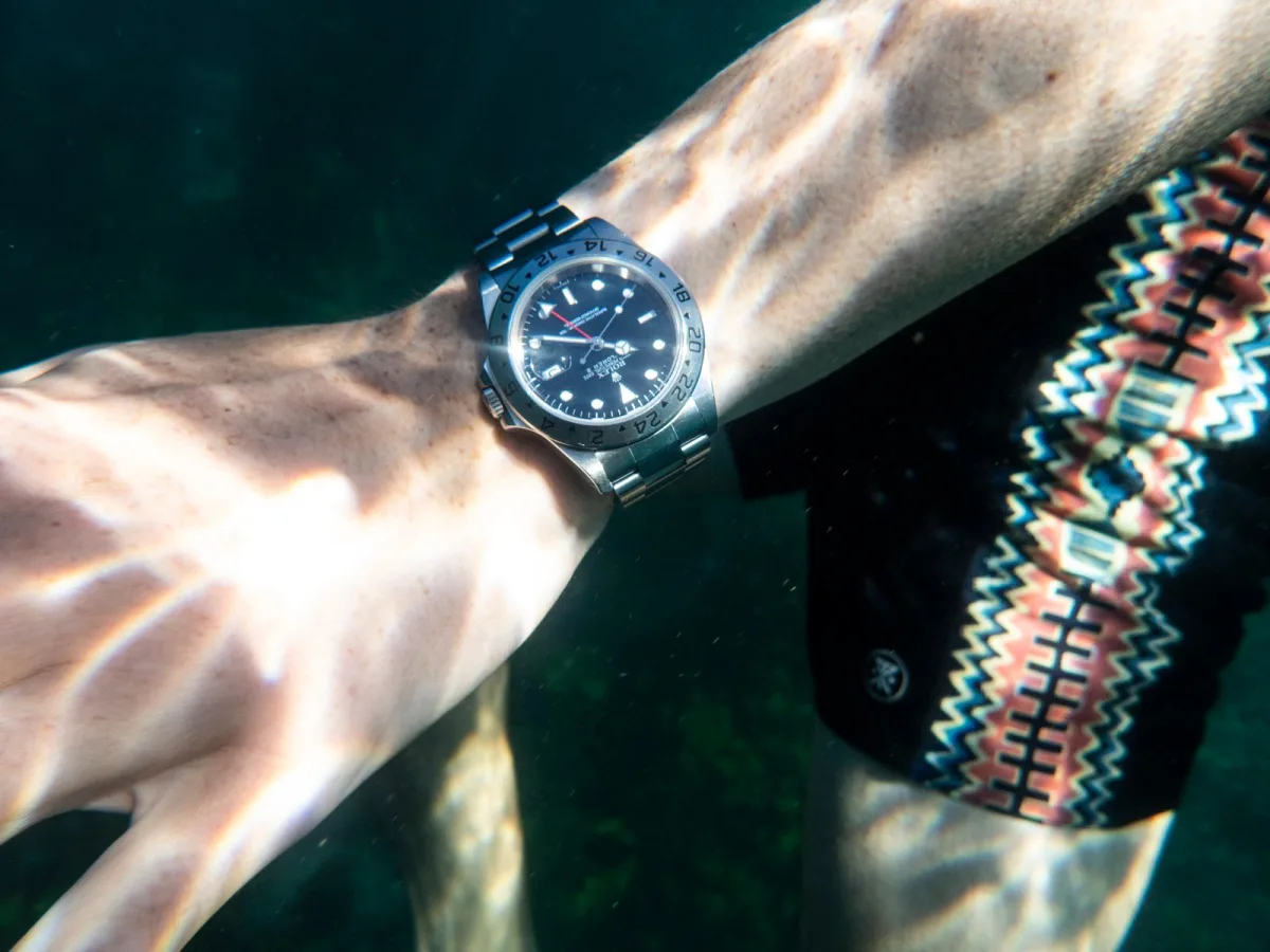 Rolex Explorer II showing case proportions