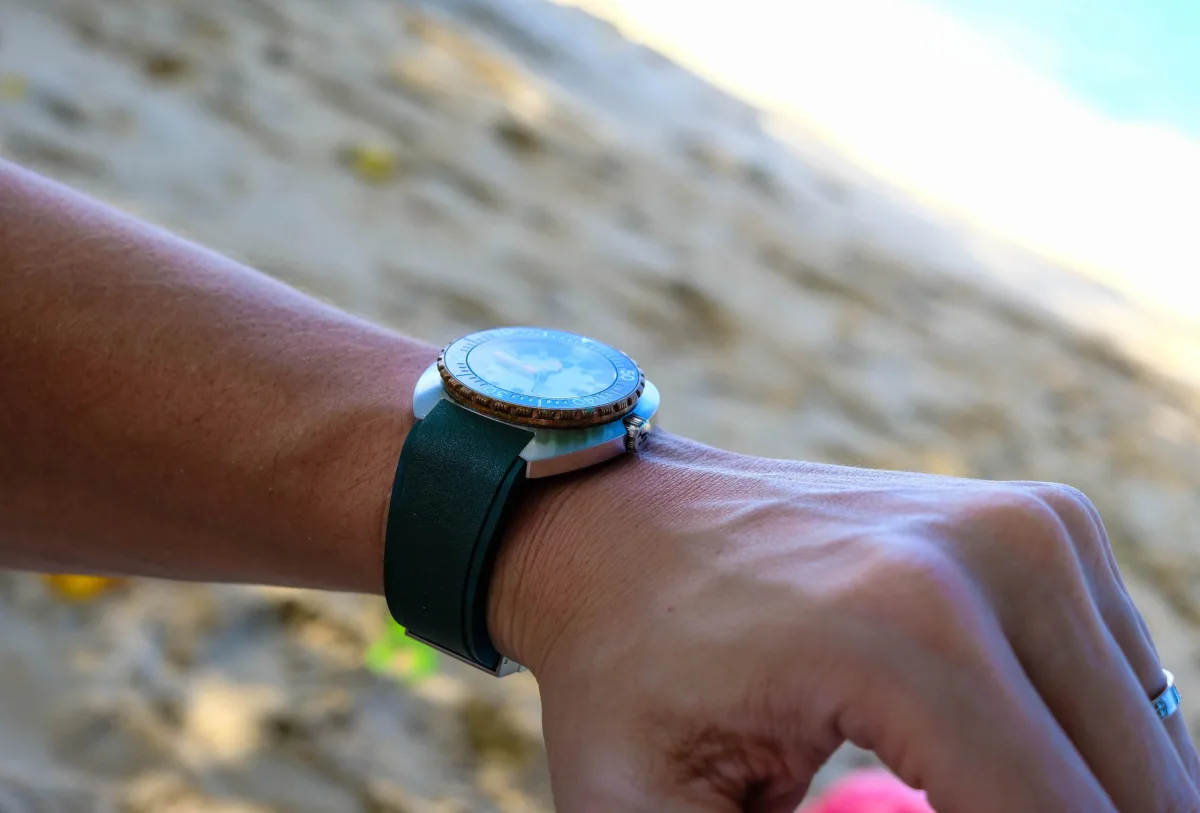 Underwater view of Doxa Army watch