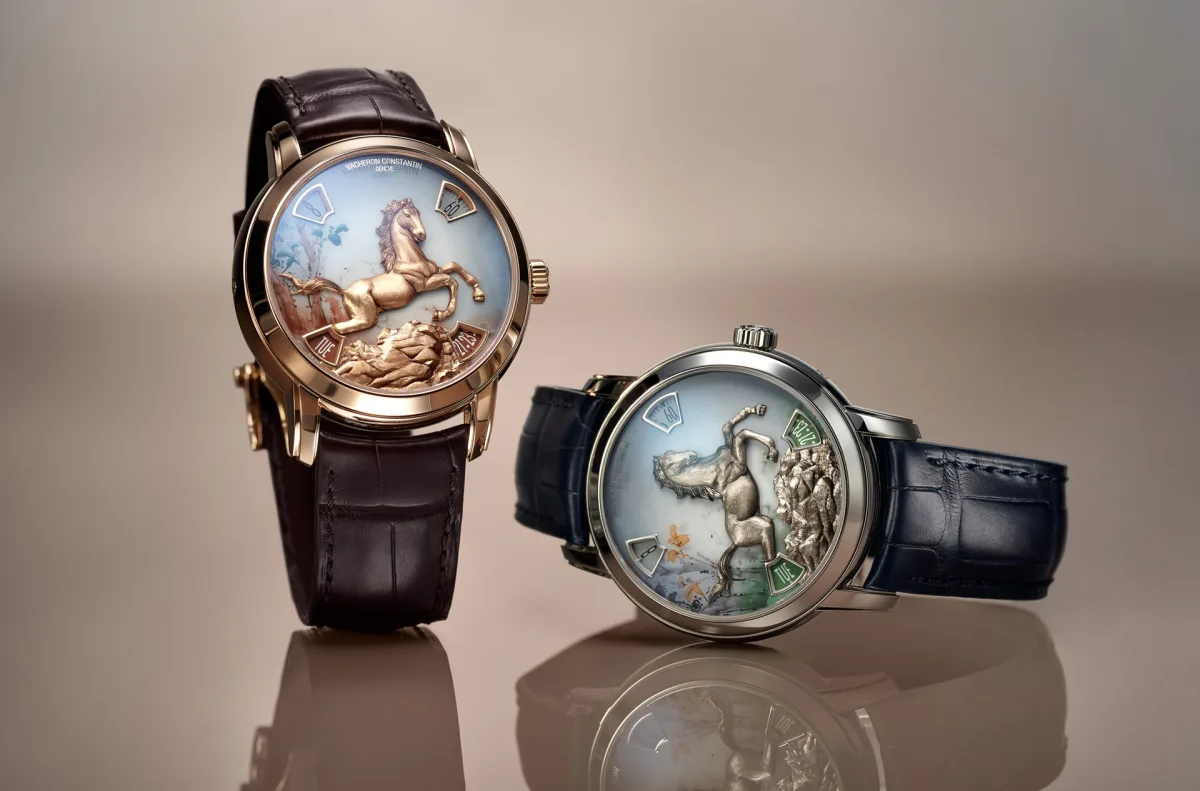 Vacheron Constantin Métiers D'art Year Of The Horse watch with gold horse figurine