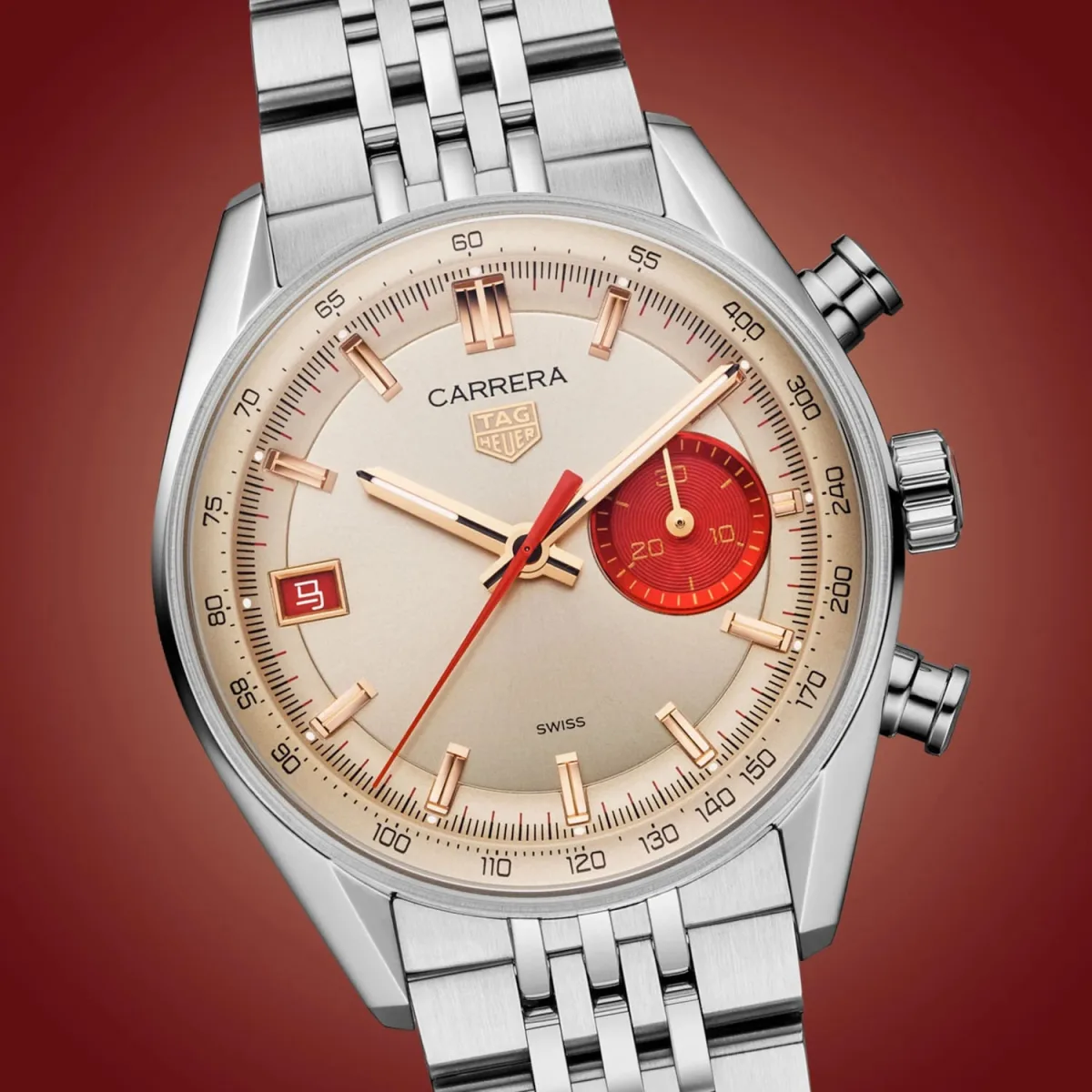 TAG Heuer Carrera Chronograph Year of the Fire Horse watch with champagne dial