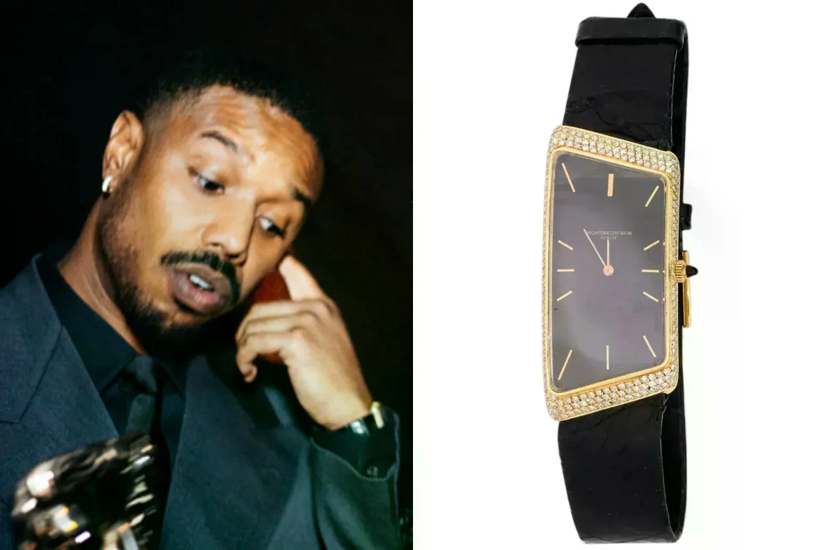 Michael B. Jordan wearing Vacheron Constantin Vintage Prestige de la France
