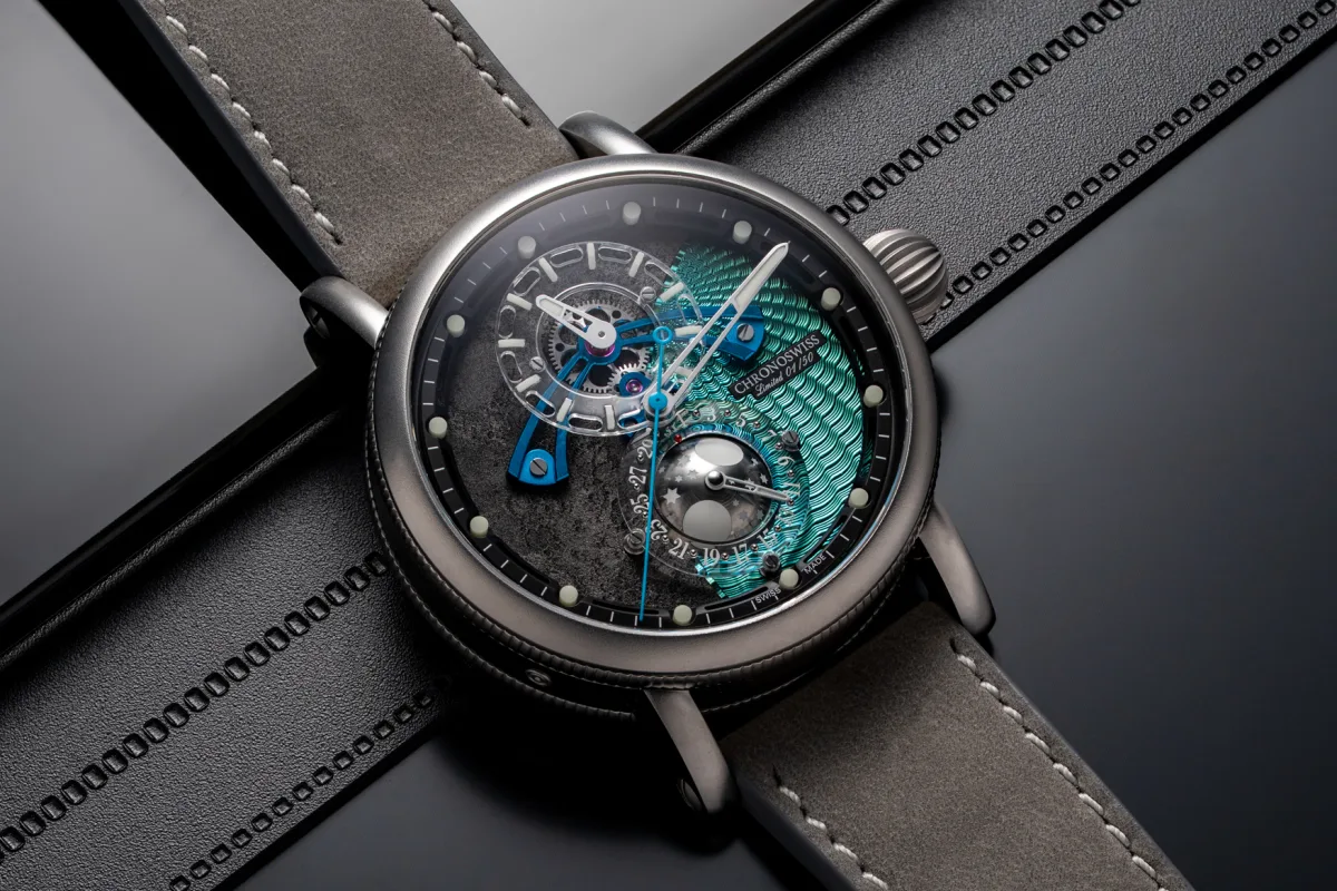 Chronoswiss Space Timer Gravity watch with landscape dial