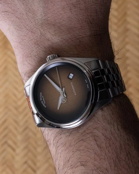 Minimalist dial of Armand Nicolet M02 Model C
