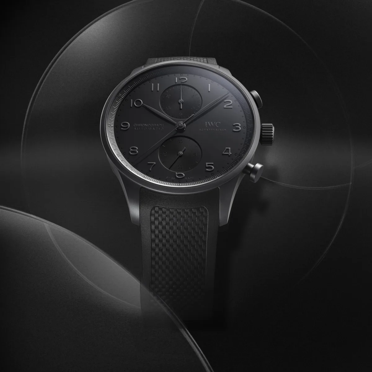Close-up of IWC Portugieser Chronograph case