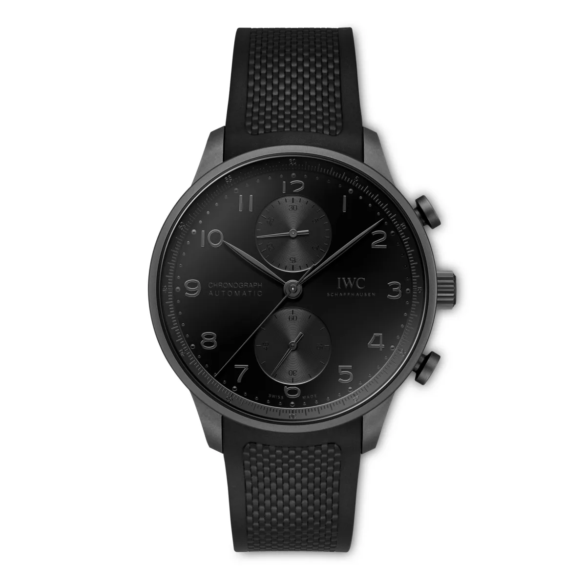Back view of IWC Portugieser Chronograph case