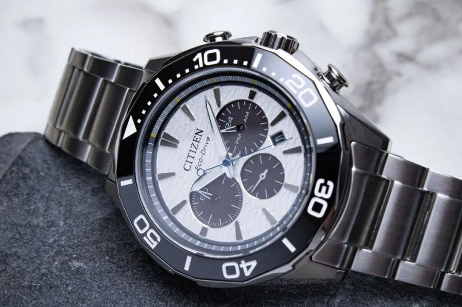 Citizen Endeavor Chrono with ceramic bezel and textured dial