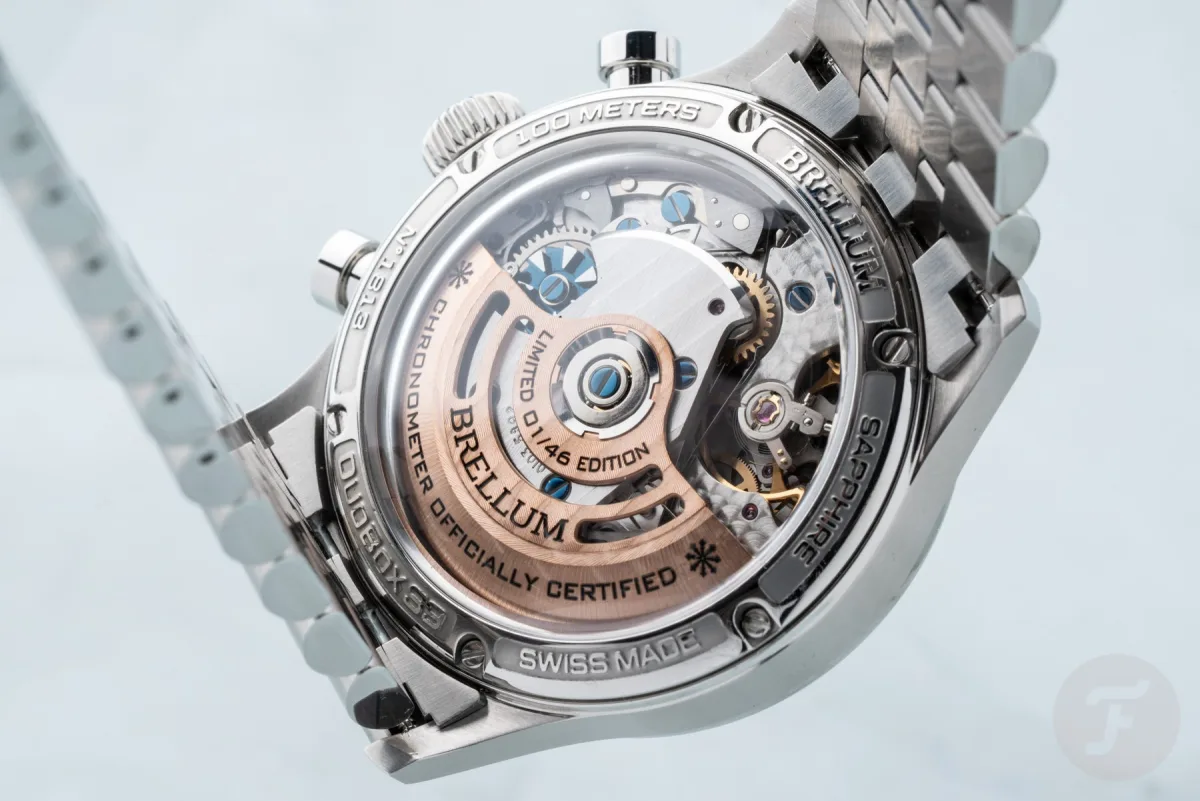 Brellum Duobox 39 Ice Blue showing date window