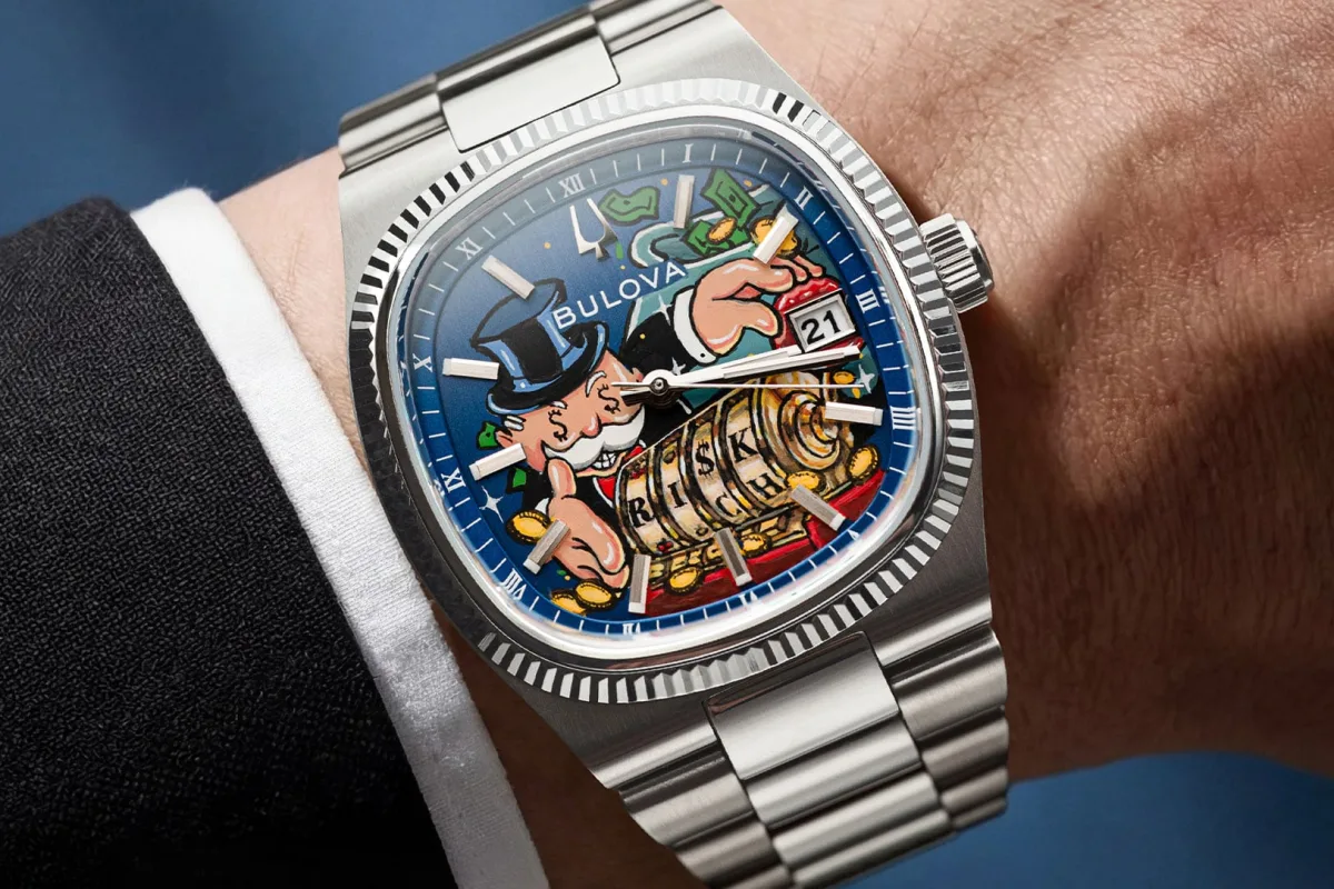 Bulova Super Seville Risky Riches dial with Monopoly theme