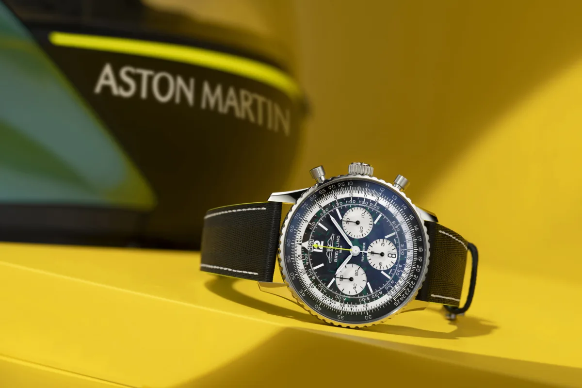 Breitling logo on Aston Martin Formula 1 car