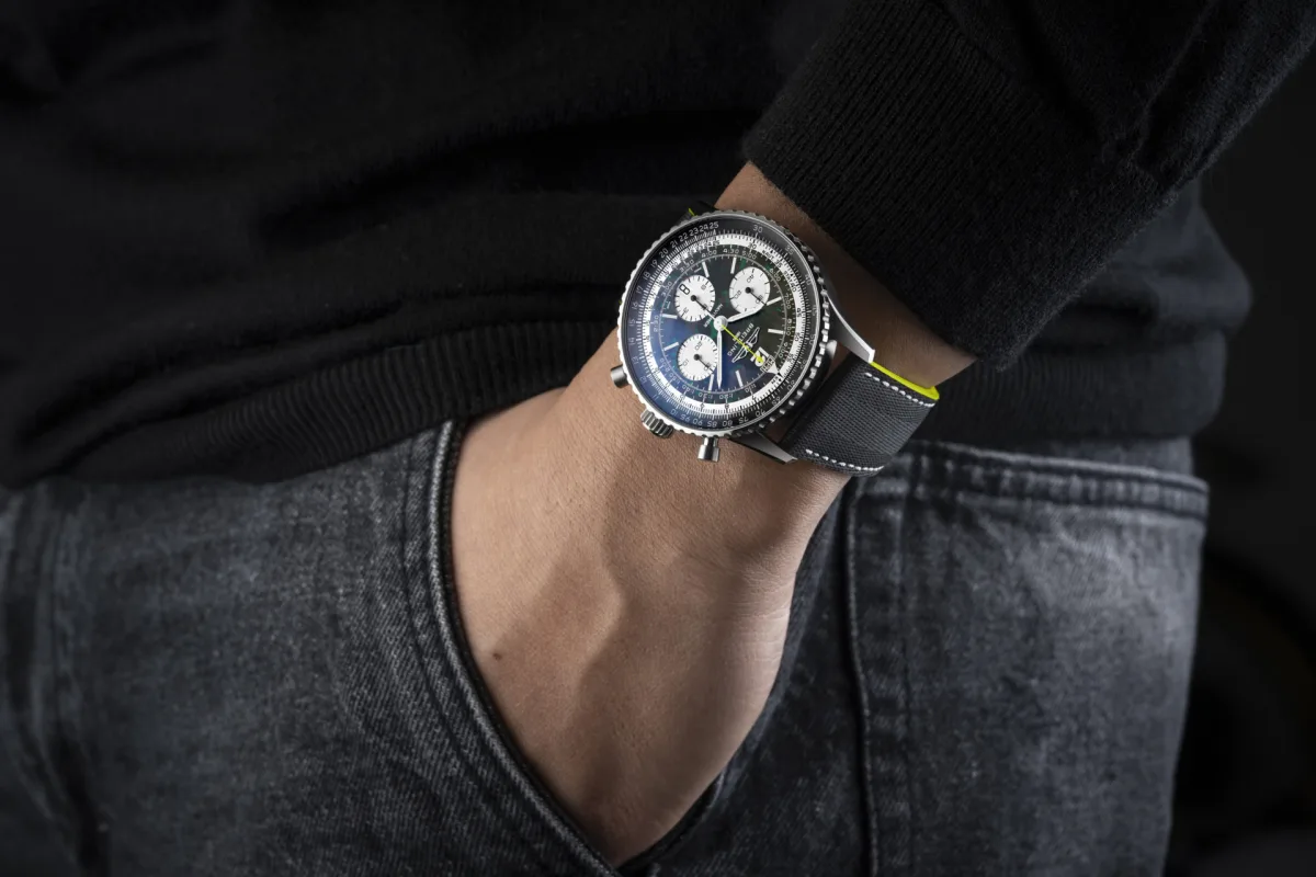 Aston Martin drivers with Breitling watches