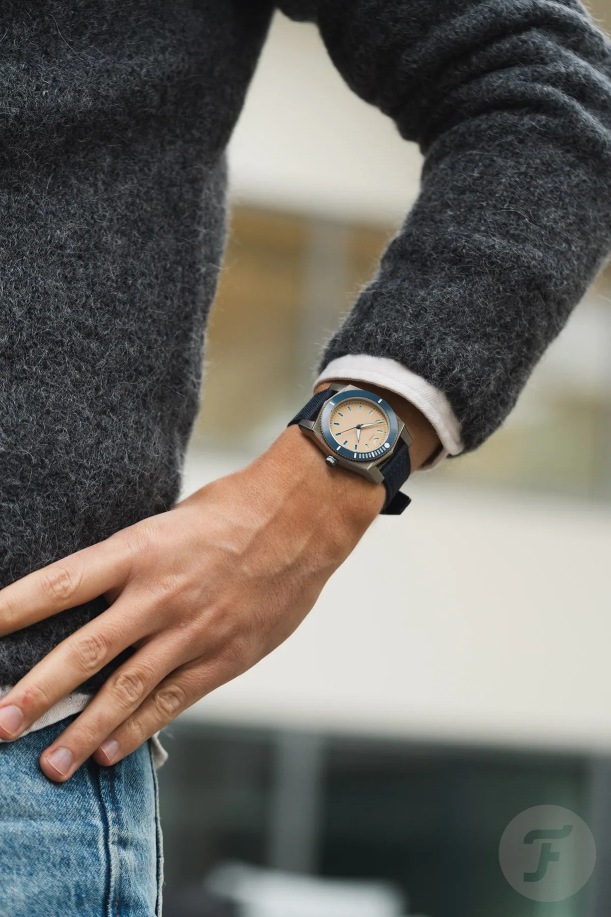 Papar Cenote Rose Gold Titanium with sunset color dial.