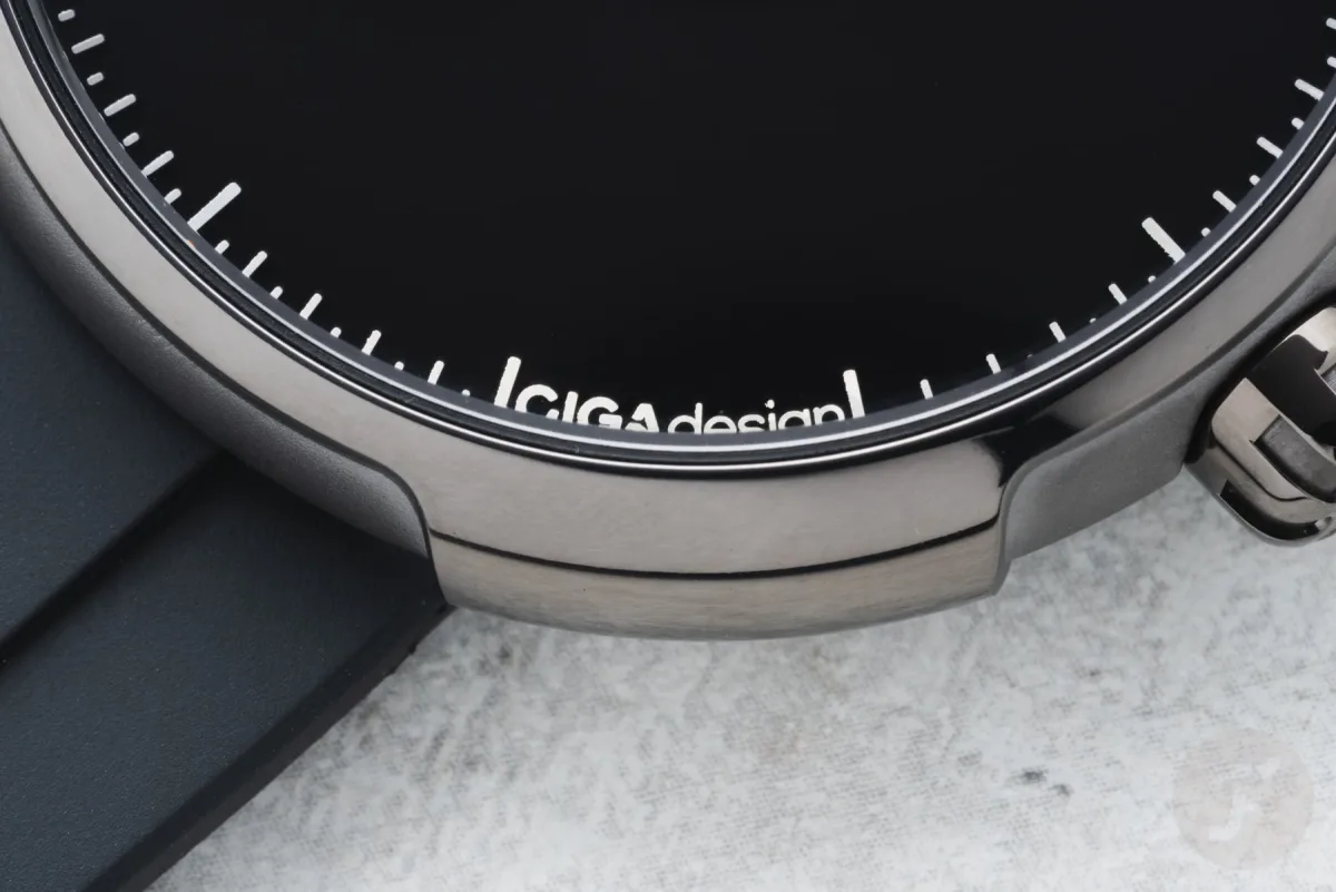 Close-up of the case and dial of CIGA Design Time Cipher