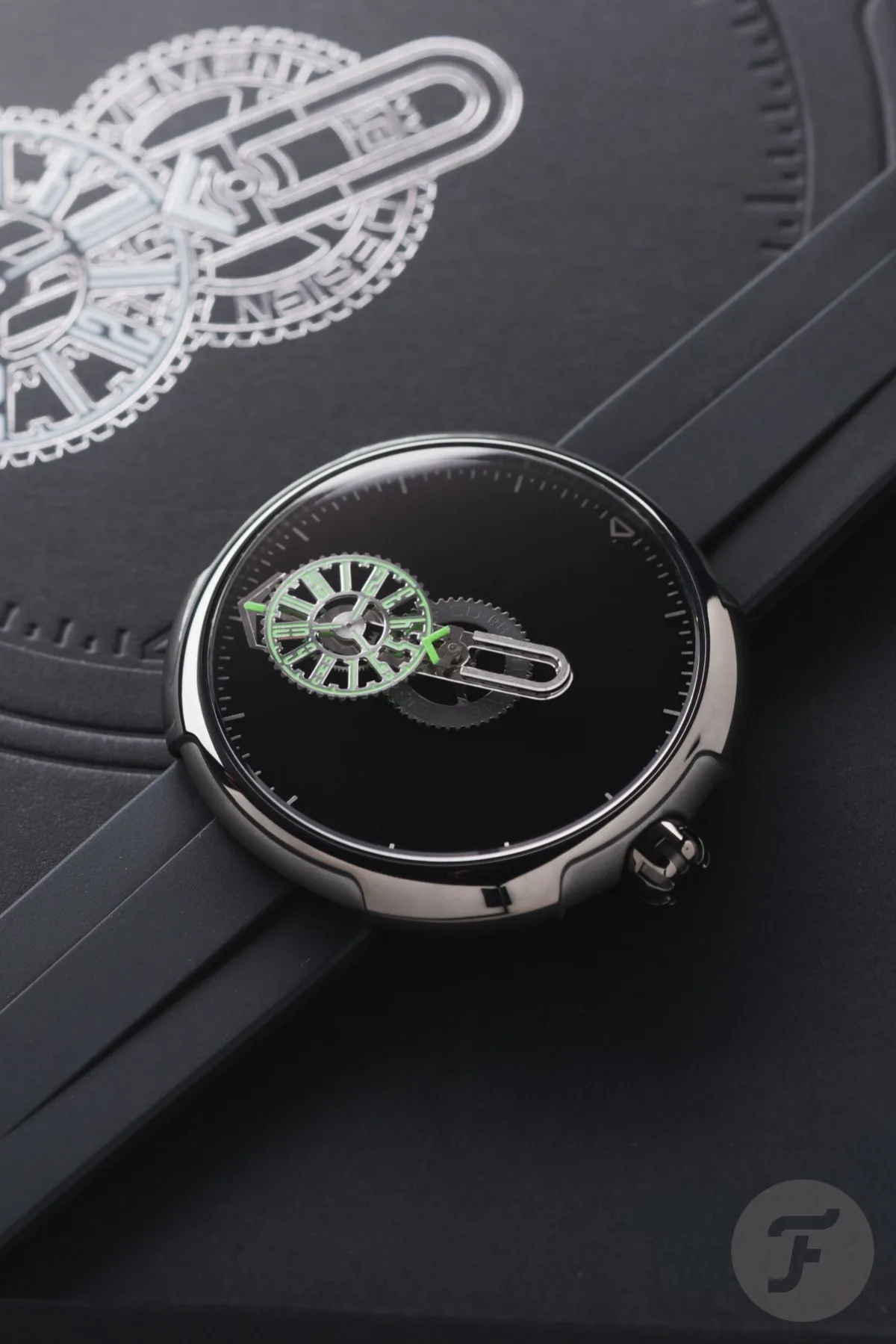 Sapphire crystal and dial of CIGA Design Time Cipher