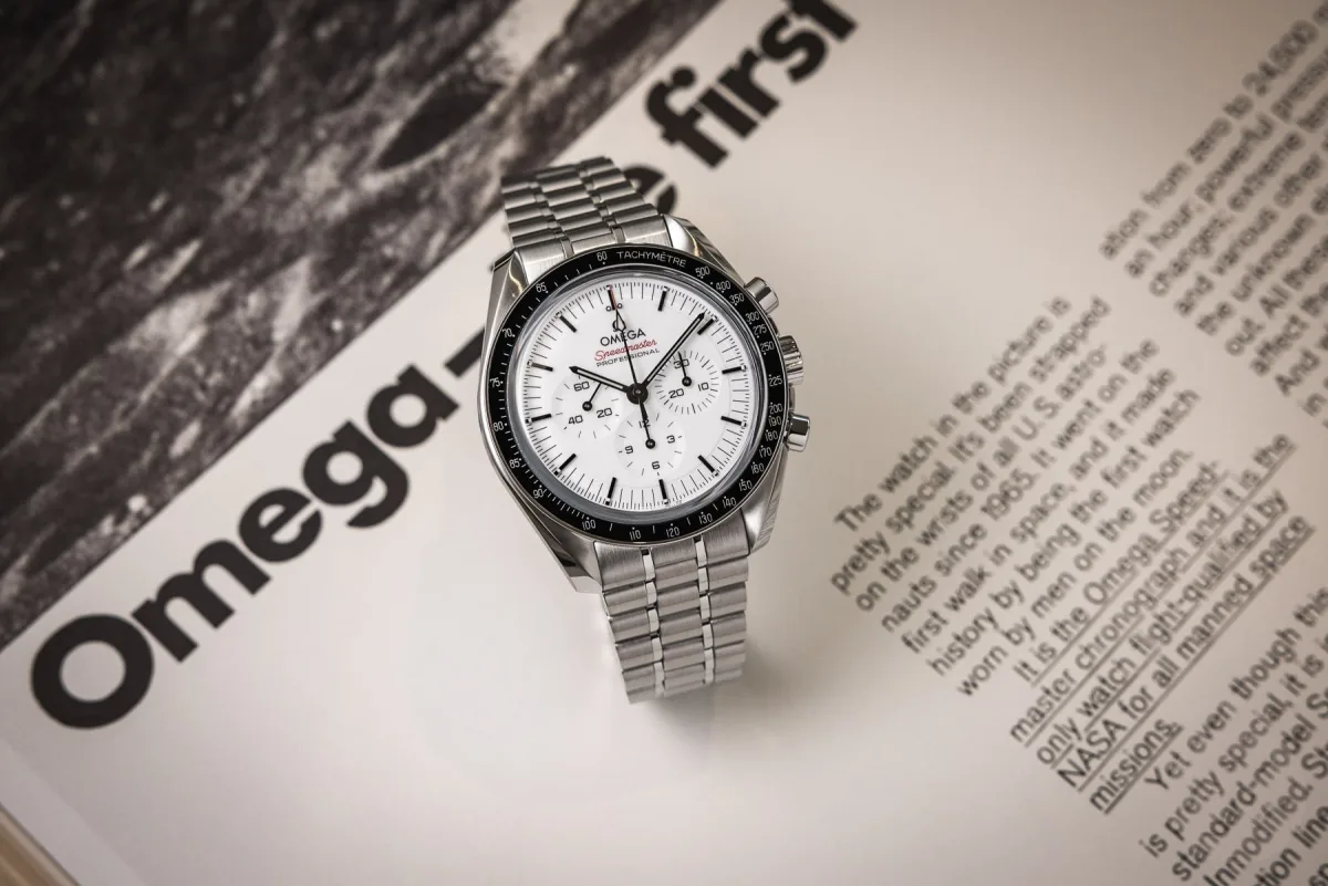 First Omega in Space model with blue-grey dial