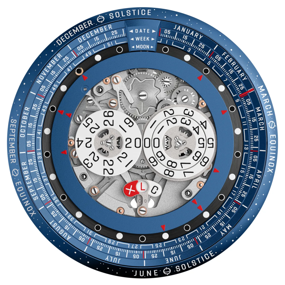 Control buttons on the Audemars Piguet pocket watch