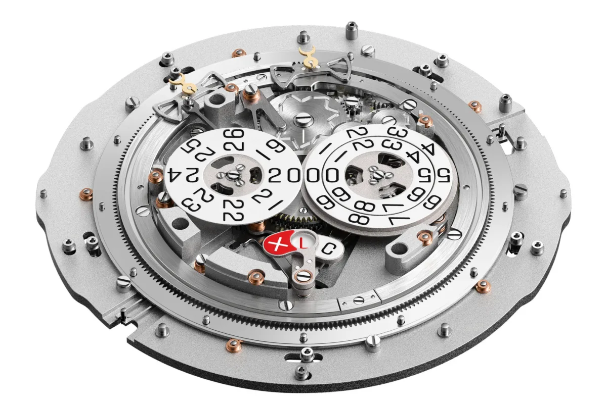 Reset button and month adjustment on the watch