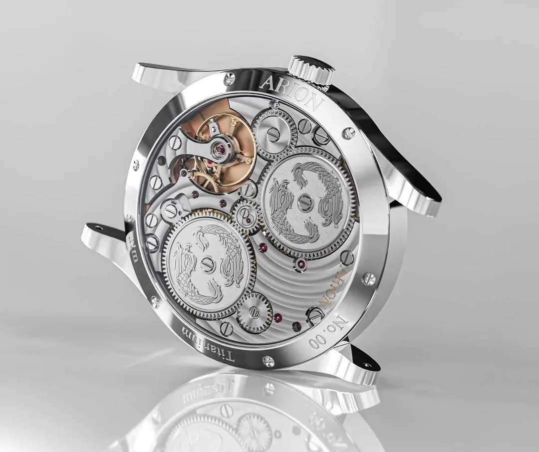 Decorative elements on Arion Delphinus movement