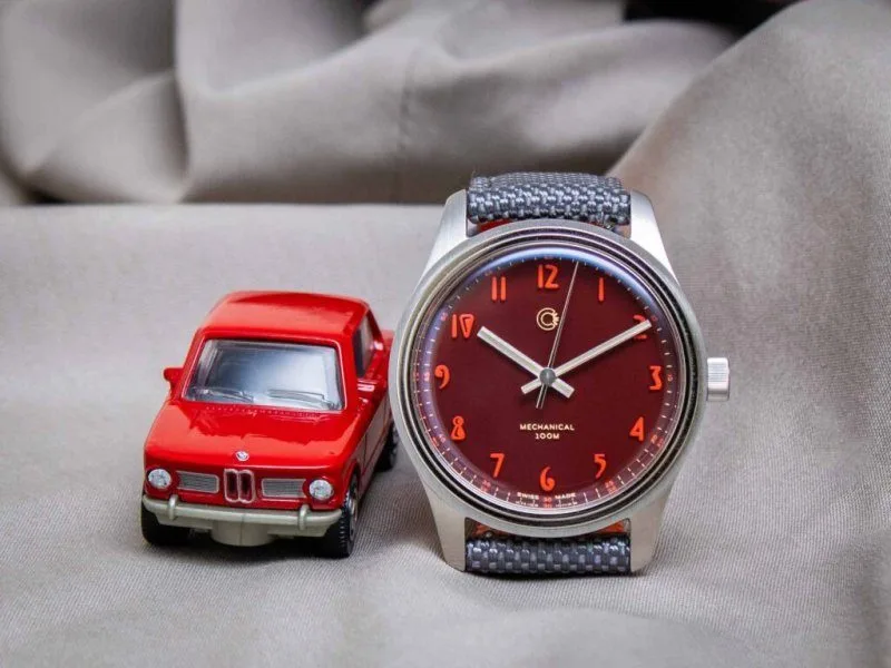 Camp Fieldtimer design with subtle car elements