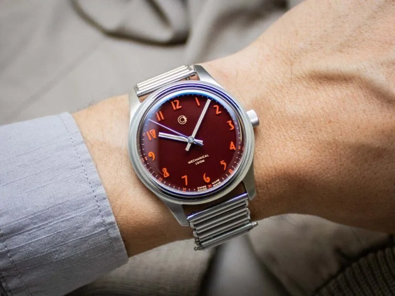 Camp Fieldtimer's Swiss Sellita movement visible