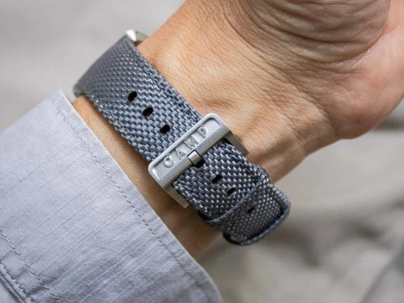 Camp Fieldtimer nylon and leather strap details