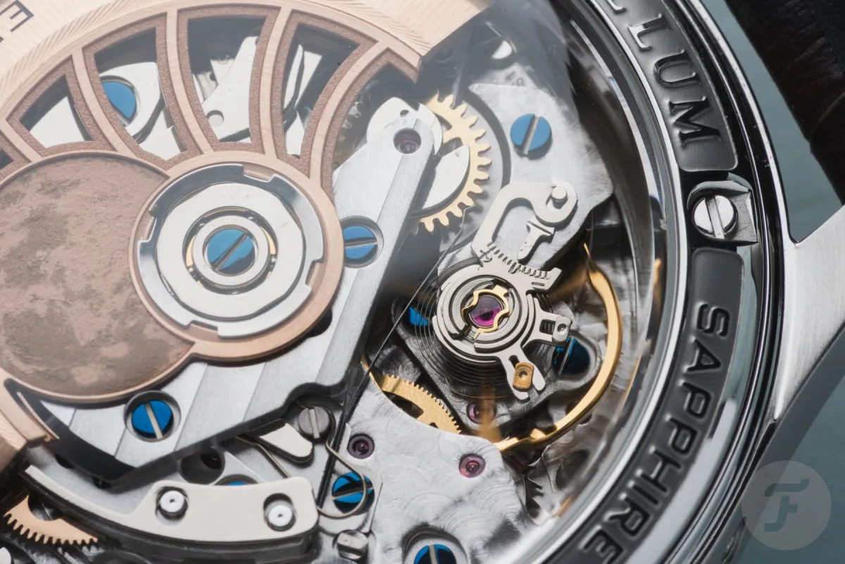 Brellum BR-751 movement with COSC certification and gold-plated rotor