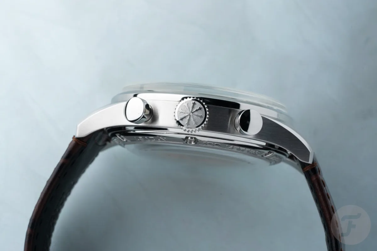 Brellum Duobox Triple Calendar Moonphase ergonomic design on wrist