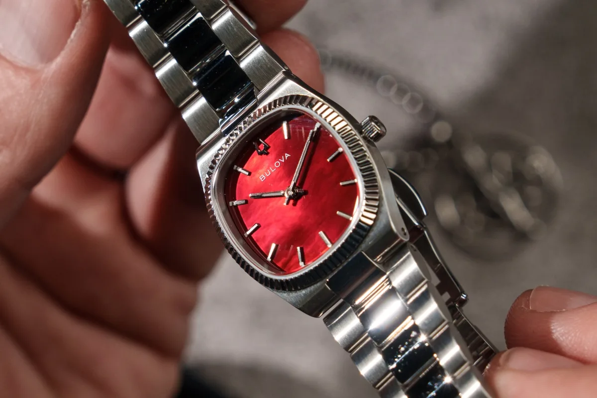 Mother-of-pearl dial on Bulova Super Seville Mini