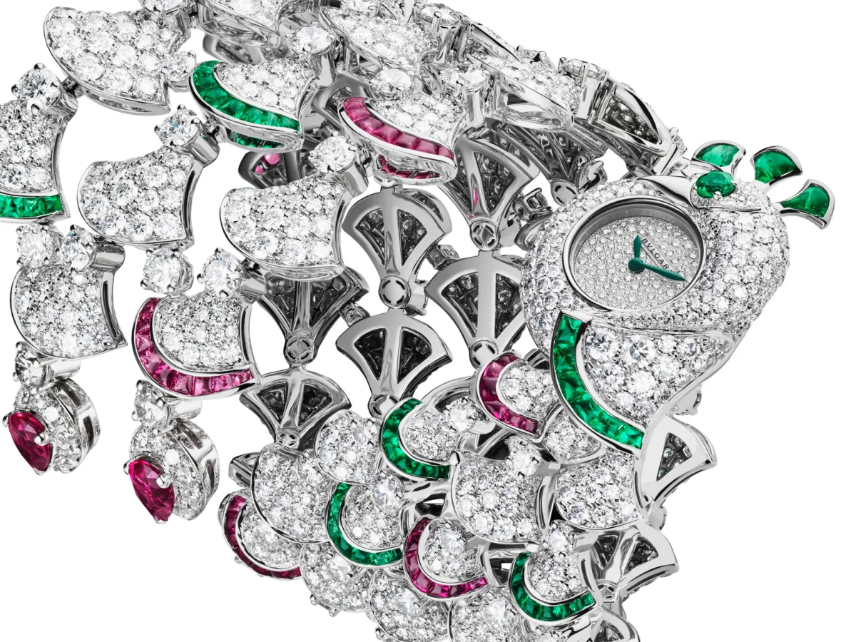 Bvlgari Pavone Bracelet watch with peacock design