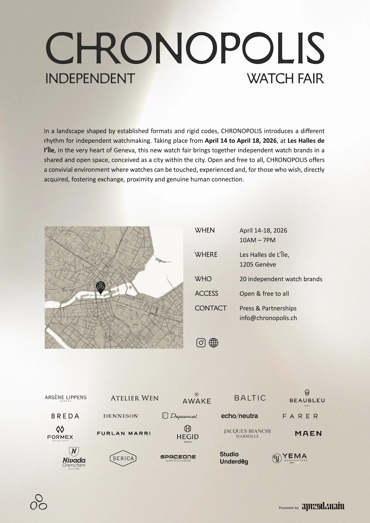 Chronopolis event in Geneva featuring independent watchmakers