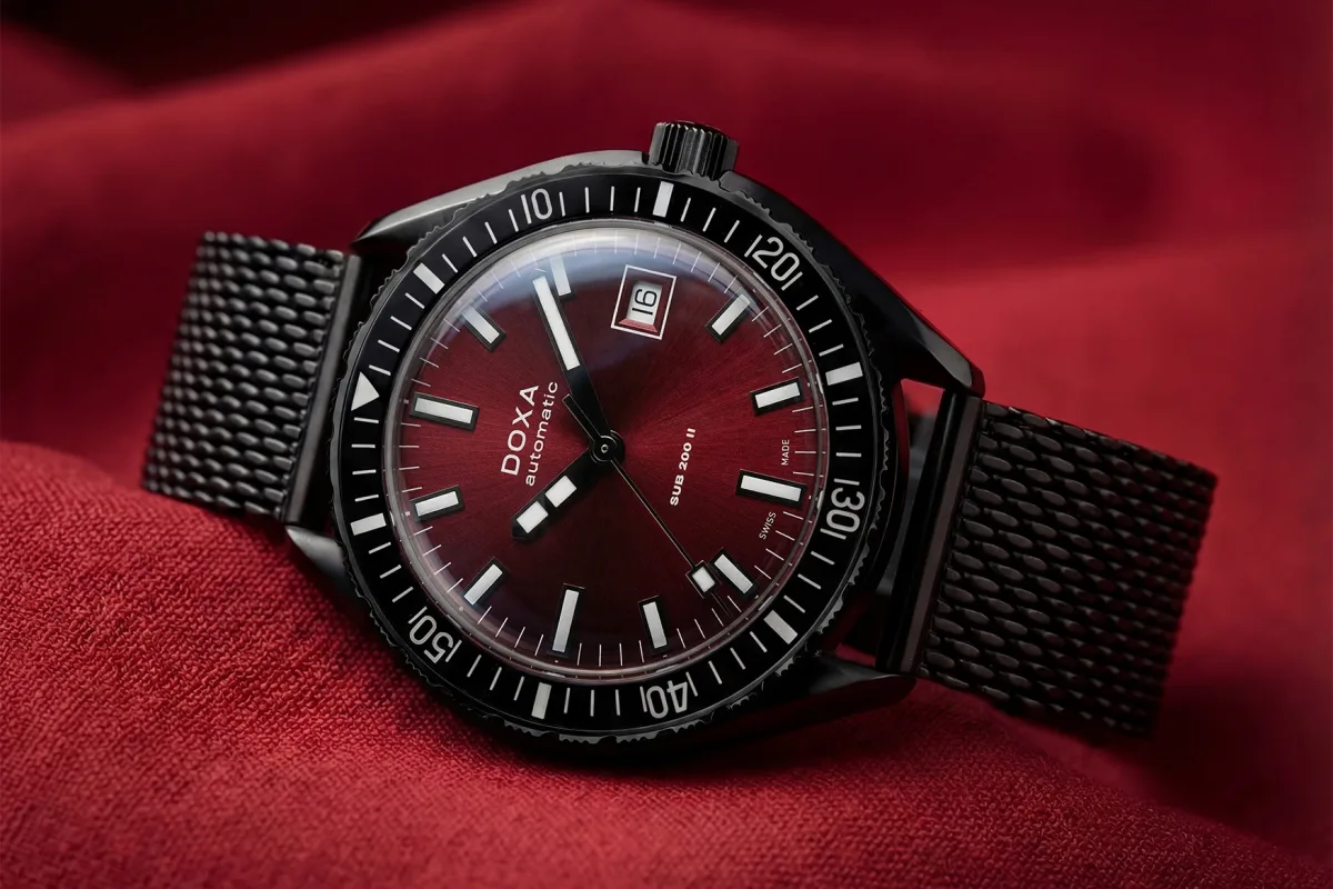 Doxa SUB 200 II Redcoral model with DLC coating