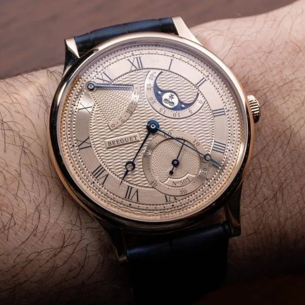 Breguet Classique Phase De Lune 7235 side and dial view