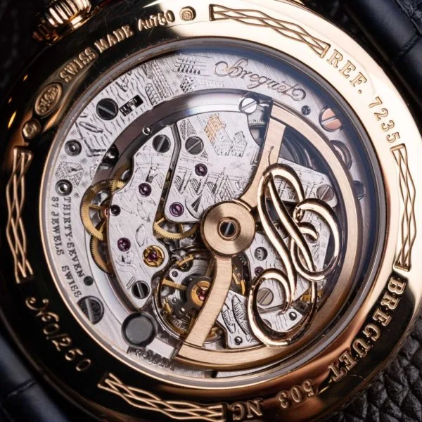 Detailed view of Breguet Caliber 502.3.DRL
