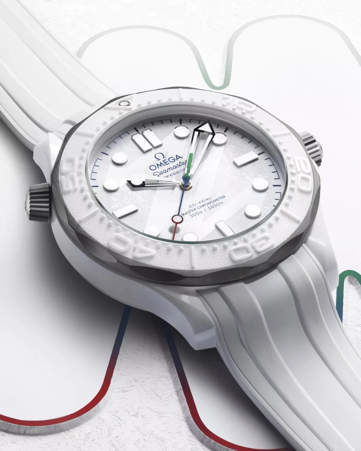 Dial of Omega Seamaster Diver 300M Milano Cortina 2026
