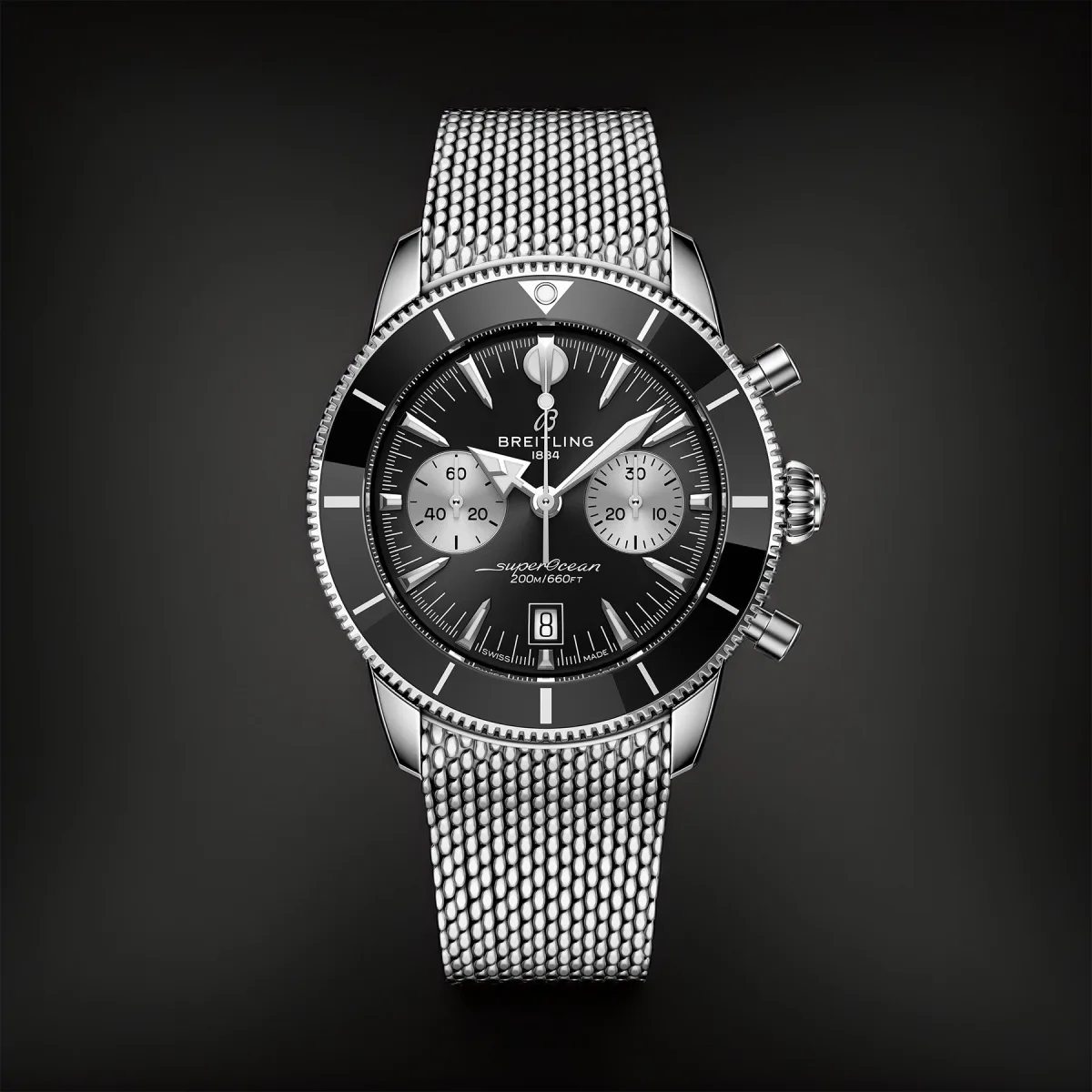 Back view of Breitling Superocean Heritage B01 Chronograph 42