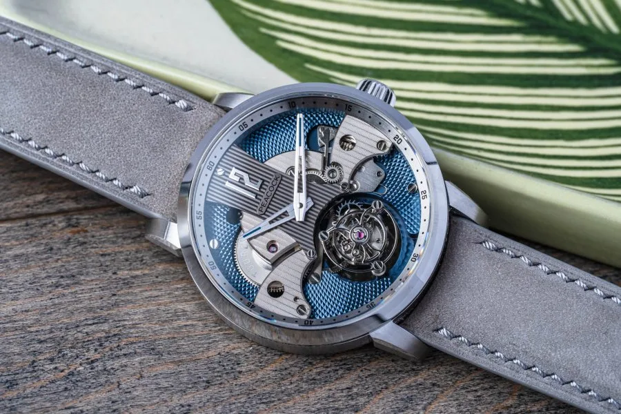 Peacock Witness Tourbillon watch close-up
