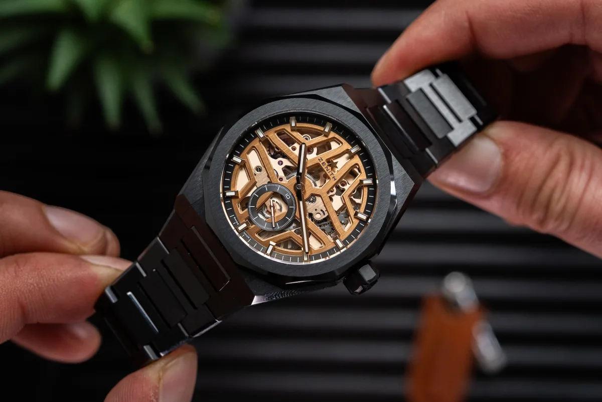 Zenith Defy Skyline Skeleton Black & Gold watch