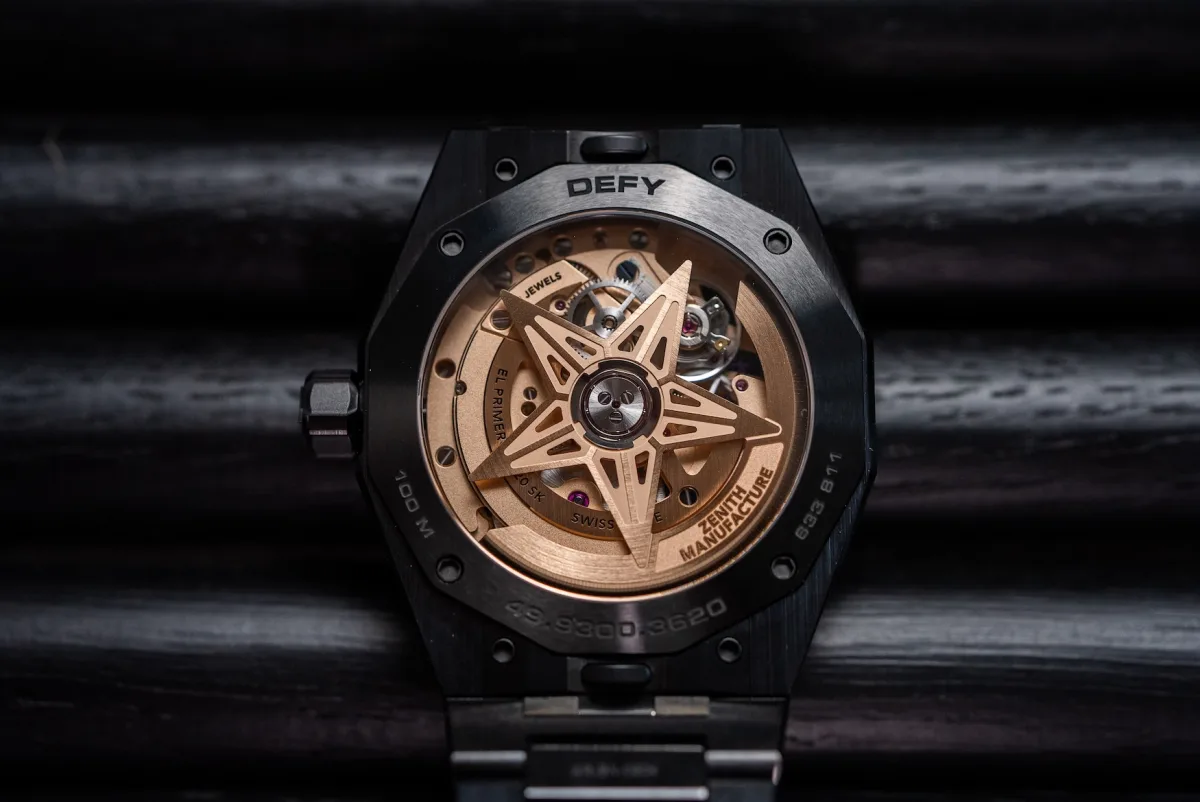 Zenith Defy Skyline with black bracelet