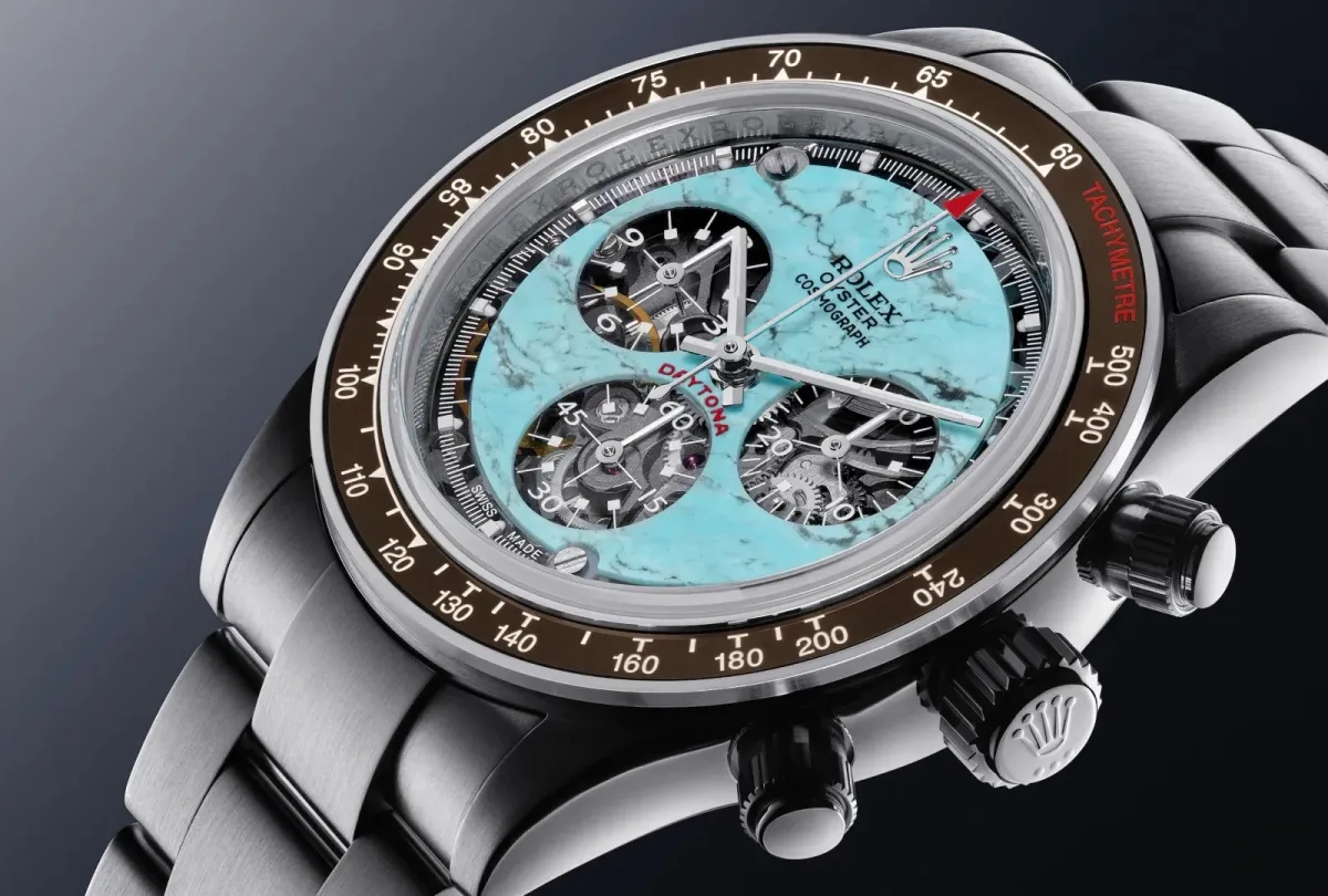 Rolex Daytona Ref. 116520 Spiderweb Turquoise by Artisans de Genève