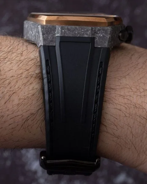 Titan Stellar Wandering Hour Automatic case and strap detail