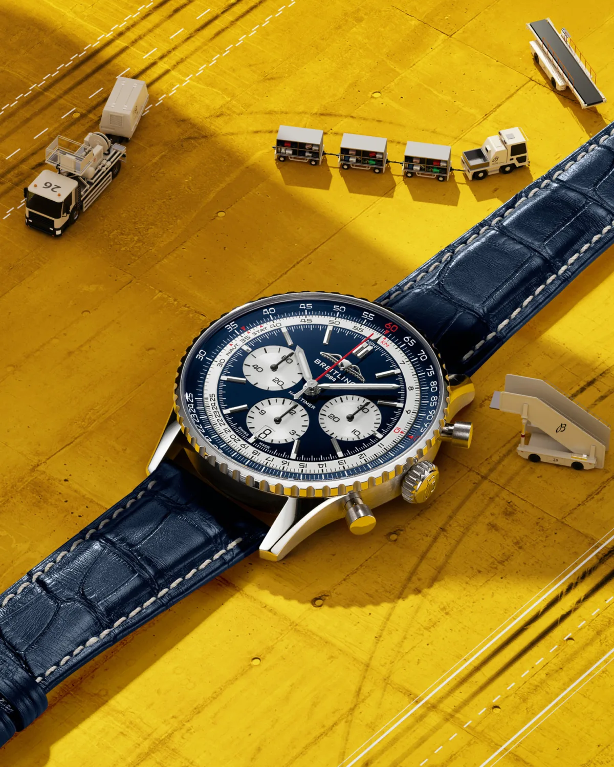 Breitling Navitimer B01 Chronograph 43 watch case back with engravings